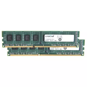 Crucial 8GB 2x 4GB PC3-12800U Desktop DDR3 1.5V 1600MHz Memory RAM CT51264BA160B - Picture 1 of 7