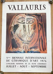 1976 Pablo Picasso Original Poster Vallauris Frankreich Keramik Kunst Fest Expo - Bild 1 von 6