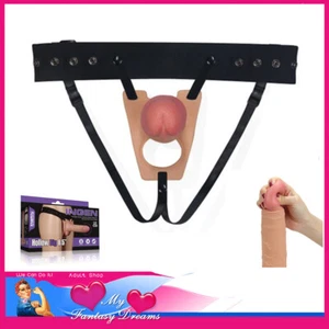 Lovetoy Ingen 8.5" Unisex Hollow Strap on For Men Silicone Dildo 24"- 48" Waist - Picture 1 of 6