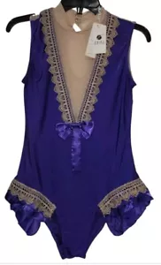 iEFiEL lila Body Turnanzug Damengröße MEDIUM Cosplay Kokette Kostüm Neu mit Etikett - Bild 1 von 6