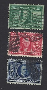 U.S. Stamps, Scott # 323,324, 327, LA Purchase, Used, Short Set - Picture 1 of 2
