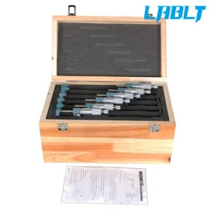 LABLT Precision Outside Micrometer Set 0-6" 0.0001" Carbide Standards 6Pcs Set - Picture 1 of 10