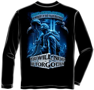 Nueva Camiseta Manga Larga EN MEMORIA DE NUESTROS HÉROES CAÍDOS CON LICENCIA EE. UU. - Imagen 1 de 2