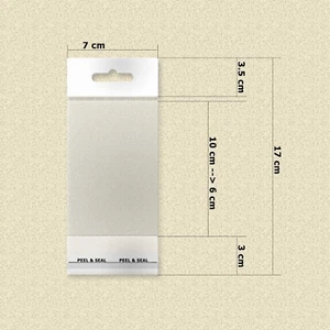 Euro Slot Header Bags Clear Cellophane Self Adhesive Peel Seal Retail Display - Picture 1 of 12