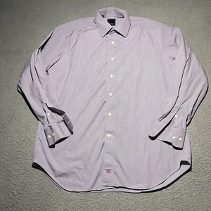 David Donahue Shirt Mens 16.5 34/35 Plaid Long Sleeve Button Up Cotton - Picture 1 of 8