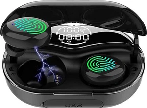 PEATOP C8 True Wireless stereo Earbuds Bluetooth 5.0 headset IPX8 Deep Bass B07 - Picture 1 of 7