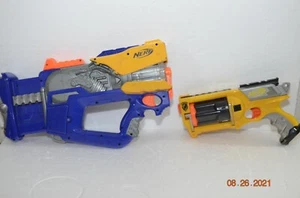 Nerf N-Strike Firefly Rev-8 & Maverick Rev-6 Dart Gun Blaster Toys Light Up Work - Picture 1 of 8