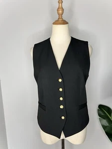 Zara Buttoned Waistcoat Black With Gold Buttons Size M Women’s - Picture 1 of 4
