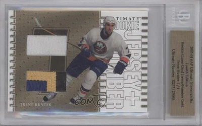2003-04 ITG Ultimate Memorabilia 4th Edition Gold 1/1 Trent Hunter 0f2 - Image 1 of 3