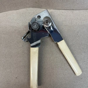 Vintage Swing-A-Way Manual Hand Held Can Opener Almond Handles USA - Picture 1 of 6