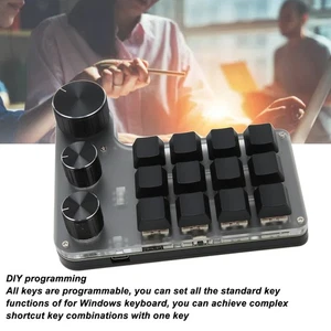 12 Keys Mechanical Keyboard Bt Usb Connection Mini Programmable Macro Key AM - Picture 1 of 23