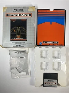 Starhawk Vectrex w Box Overlay Manual Tray Cart Tested Works Pls Read Milton - Picture 1 of 24
