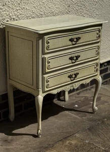 Cajonera francesa vintage pintada francesa cómoda 3 cajones - Imagen 1 de 15