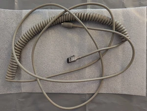 IBM SDL to PS/2 1393118 keyboard cable Model M coiled LONG vintage clicky clacky - Afbeelding 1 van 3