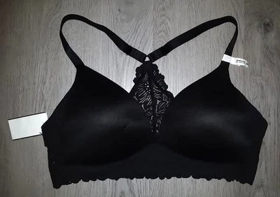 Sujetador Inalámbrico Aerie Real Sunnie Talla 34C Negro Encaje Ligeramente Forrado Sin Alambres Foto 1 de 4