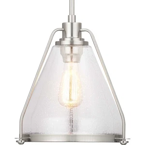 Progress Lighting P500135 Nickel Range Single Light 13"W Pendant - Picture 1 of 12