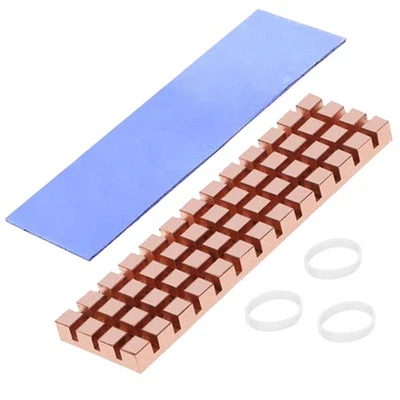 Kit disipador térmico de cobre SSD M.2 2280 67x18x4 mm enfriador con almohadilla térmica para NVME Foto 1 de 4