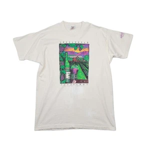 Vintage Virginia Shenandoah Vineyards Painting Art Tee T-Shirt XL USA MADE 90s - Picture 1 of 17