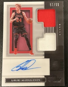 2019-2020 Panini One Lauri markkanen Dual Patch Auto /99 - Picture 1 of 2