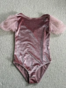 Zara Girls Dusty Pink Velvet Bodysuit Age 10 Years - Picture 1 of 6