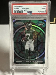 GARRETT WILSON 2022 PANINI PRIZM STAINED GLASS ROOKIE SSP RC PSA 9 - Picture 1 of 3