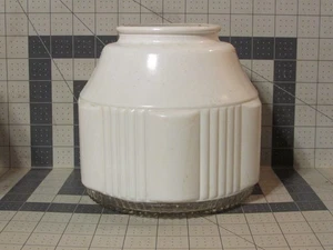 Frosted Deco Geometric Floral 7in x 6in Light Fixture SHADE 3.75 or 3 3/4 Fitter - Picture 1 of 6