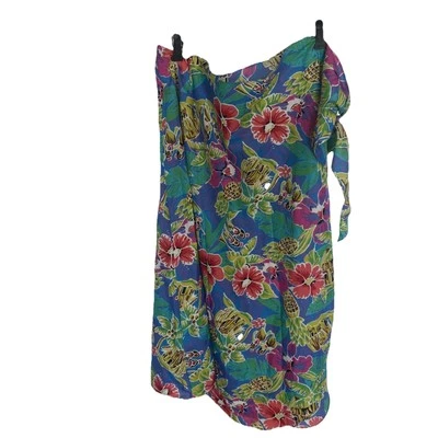 Falda envolvente vintage hawaiana Hilo Hattie talla única corbata floral piña EE. UU. Foto 1 de 4