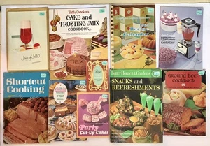60er MCM Lot Rezepte Hefte Broschüren Werbung Kochbücher Kuchen Dessert Vintage - Bild 1 von 5