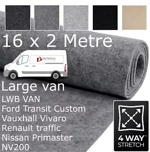 CAMPER VAN LINING CARPET FOR LWB VAN VAUXHALL VIVARO RENAULT TRAFFIC - Picture 1 of 18