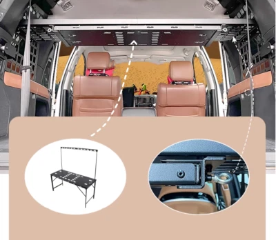 Car Rear Trunk Molle Storage Panel Foldable For Toyota Sequoia 2008-2022 - Image 1 of 4