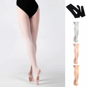 DANCE TIGHTS CONVERTIBLE BALLET PANTYHOSE CHILDREN & ADULT SIZE COLORS FREE POST - Picture 1 of 7