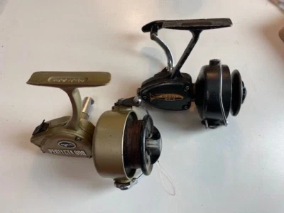 Lote de 2 carretes giratorios vintage para piezas o reparación Olympic 600 Roddy 810-A Foto 1 de 4