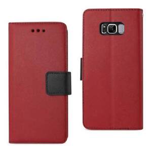 REIKO SAMSUNG GALAXY S8 EDGE/ S8 PLUS 3-IN-1 WALLET CASE IN RED