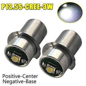 2X LED UPGRADE P13.5S BULB GLOBE for MAGLITE TORCH FLASHLIGHT 2D 3D CELL 3V-5V - Picture 1 of 3