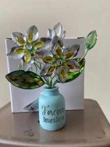 Ganz Flower Posey Pot Gift 4.5" Tall (FREE SHIPPING) 2 "Forever Remembered" - Picture 1 of 1