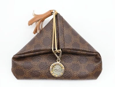 Auténtico Monedero CELINE Macadam Marrón PVC Foto 1 de 4