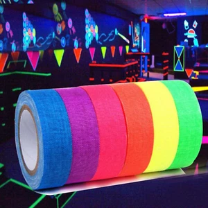 Fluorescent Cotton Tape Stage Night Light Glow Tape Film KTV FH - Picture 1 of 9