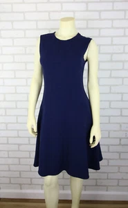 Lela Rose Blue Sleeveless Fit & Flare Dress 4 Knee Length USA - Picture 1 of 15