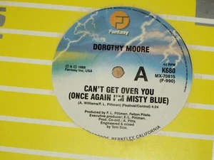 DOROTHY MOORE *RARE OZ PROMO 7" ' CAN'T GET OVER YOU ( MISTY BLUE ) ' 1988 EXC - Picture 1 of 2