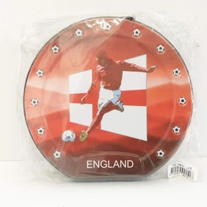 England Football Metal Zipped Storage Case CD Wallet Holder DVD - Holds 20 Discs - Photo 1/4
