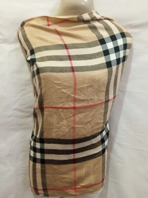 AUTÉNTICO CHAL BUFANDA BURBERRY Londres Envoltura 100% Cachemira Foto 1 de 4