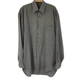 Mens Vintage Y2K Hart Schaffner Marx Shirt M Italy Plaid Classic Oversize 3859 - Picture 1 of 10
