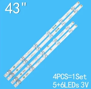 NUOVO SET RETROILLUMINAZIONE LED HISENSE 43AE7000FTUK 43AE7100FTUK H43A7300FTUK - Foto 1 di 1