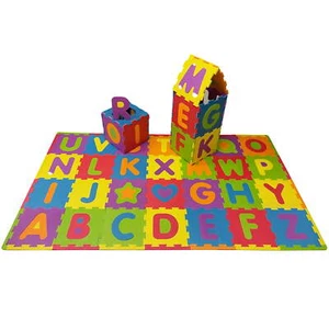 ABC Foam Playmat Learning Toy Set 28 Interlocking Pieces Multi-Color - Picture 1 of 7