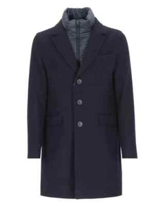 Herno V7814 Men's Blue Long Padded Coat Size 54 - Picture 1 of 3