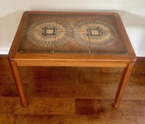 Johannes Andersen Mid Century Danish Modern Tile Teak Wood Table 27x19” Signed. - Picture 1 of 13