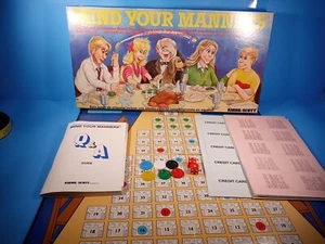 Juego de mesa Mind Your Manners 1986 completo vintage Baron/Scott inglés y español - Imagen 1 de 14