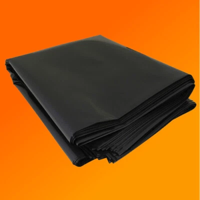 GARDENERSDREAM 4M X 1M 250G BLACK HEAVY DUTY POLYTHENE PLASTIC SHEETING GARDEN DIY MATERIAL
