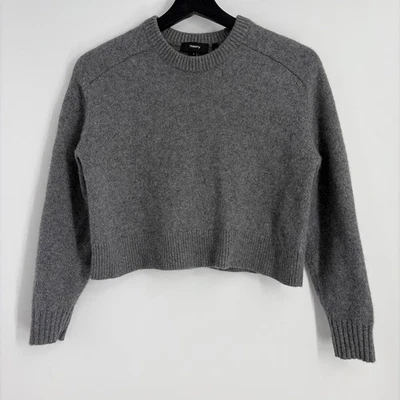 Suéter Theory Cashmere Feminino Tamanho Pequeno Crop Cinza Casual Preppy 1153 - Imagem 1 de 4