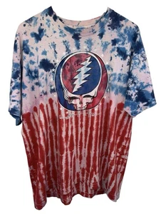 Vintage 1988 Grateful Dead Steal Your Face Tie Dye Band Tee Shirt Size XL RARE - Picture 1 of 5